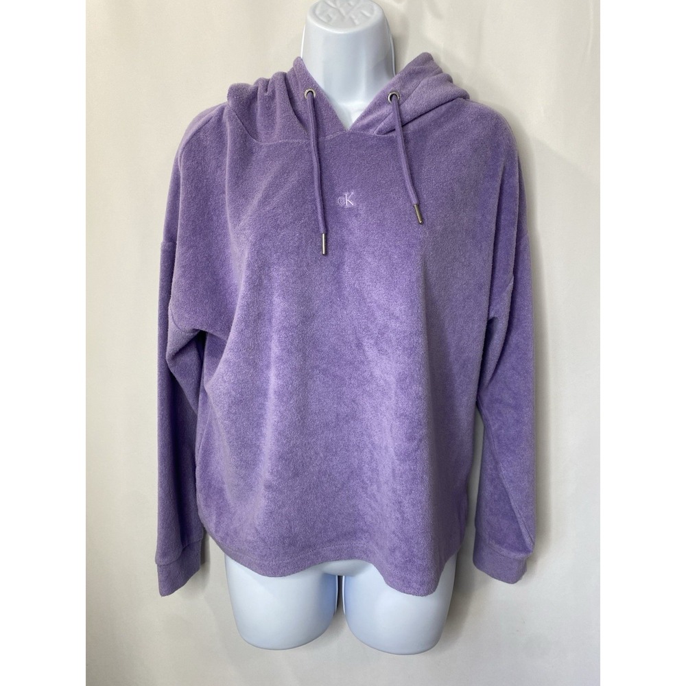 Calvin Klein Women's Size Small Hoodie Terry Cloth Pool Swim Cover Beach VACA